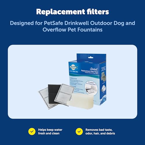 Drinkwell Replacement Filter Pack for Outdoor Dog Water Fountain
