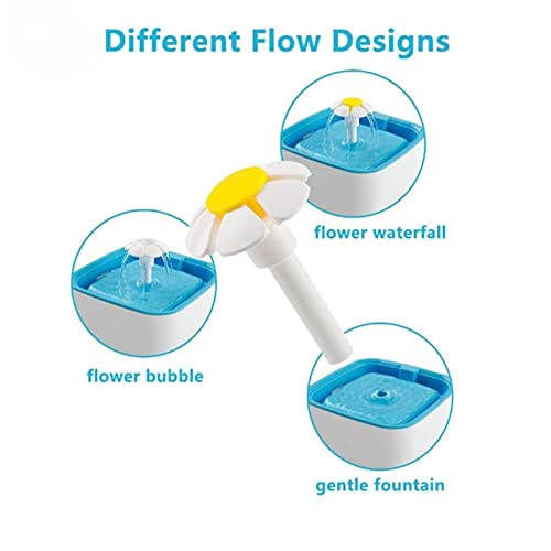 2PCS Cat Fountain Replacement Flower Nozzle Head for Round Cubic Top Water Dispen