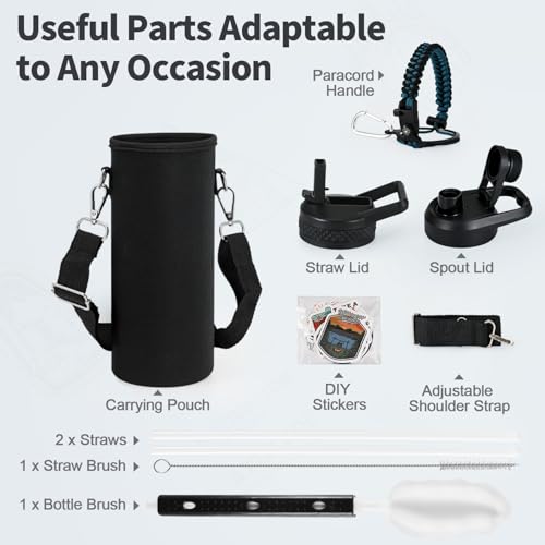 20 oz Insulated Water Bottle with Straw