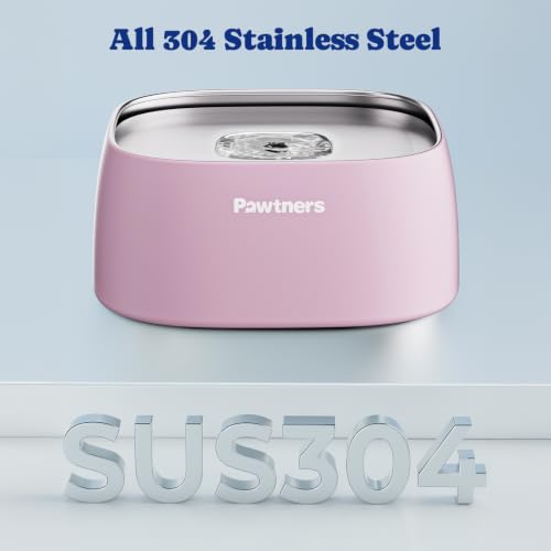 All Stainless Steel Dog Water Bowl No Spill