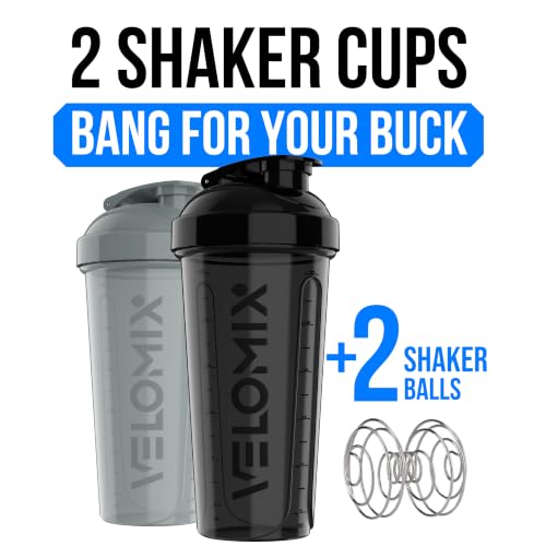 2 Pack 28oz Protein Shaker Bottle for Protein Mixes (2 Count)