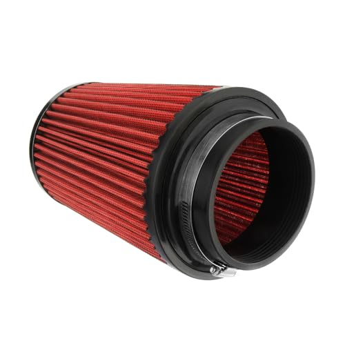 Red 3 3.5 4 inch Universal Cold Air Intake Filter 76mm 89mm 101mm