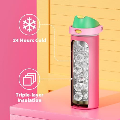 24 oz Insulated Water Bottle for Women