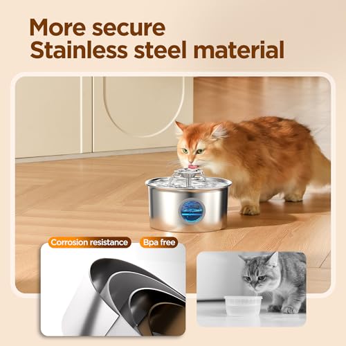 Stainless Steel Cat Water Fountain