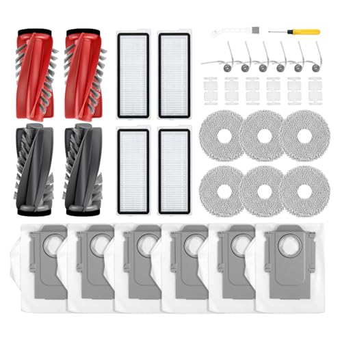 34 Pcs Qrevo S5V Replacement Accessories Kit Compatible with Roborock (34 Count)