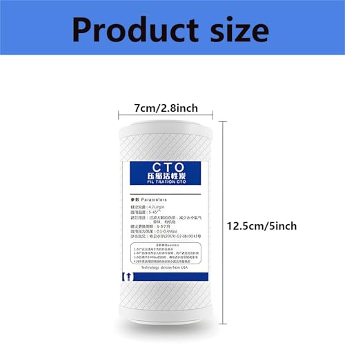2.5" x 5" CTO Carbon Block Water Filter Cartridge Replacement