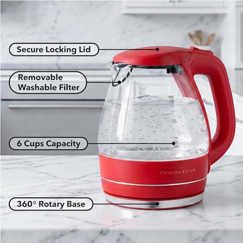1.5L Glass Electric Kettle Water Boiler