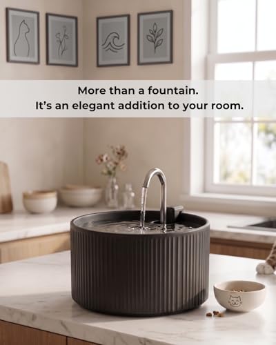 Ceramic Cat Water Fountain 2.2L