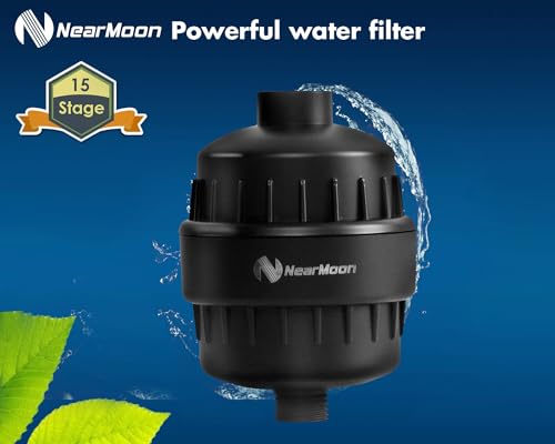 Square Shower Head and 15 Stage Shower Filter Combo