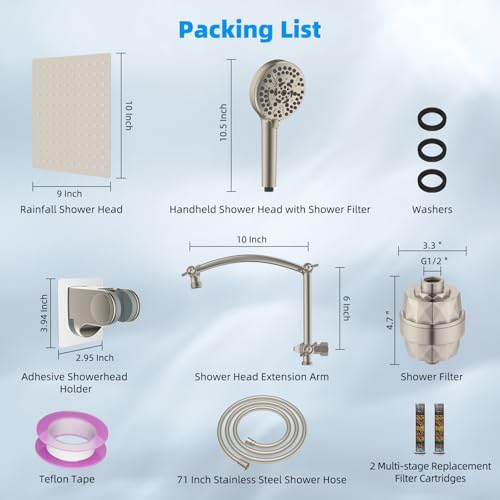 10" Dual Filtered Shower Head