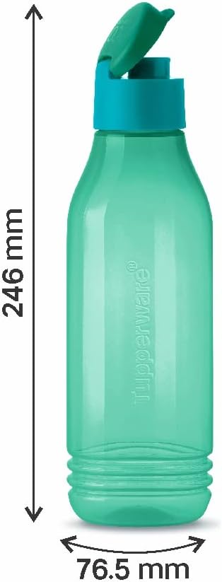Tupperware ECO SIP Triangular Water Bottles, 750 ml, (Set of 2), Green & Blue