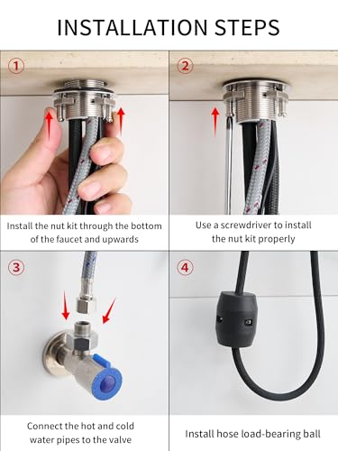 Touchless Black Kitchen Faucets with Pull Down Sprayer