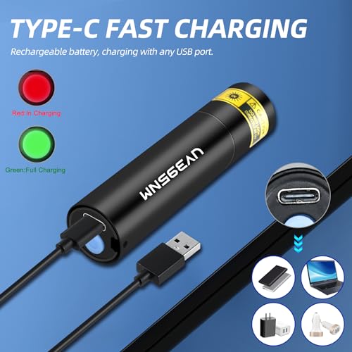 UV Flashlight Black Lights Wood’s Lamp Powerful Mini Portable