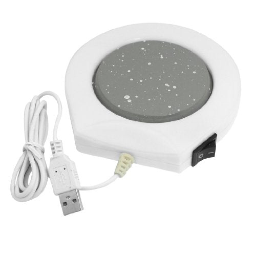 AC 220V White Gray Plastic Case Coffee Water Drinking USB Electronic Warmer