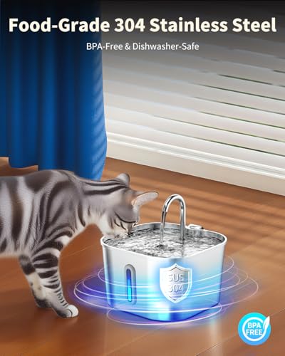 Cat Water Fountain Stainless Steel
