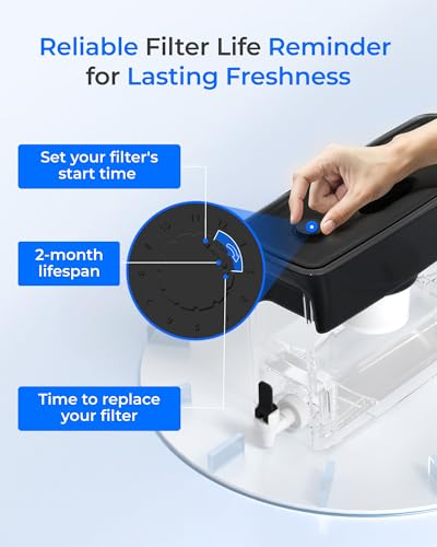 WFD-02L 35-Cup Water Filter Dispenser, Fluoride Reduction, Black