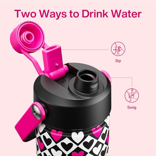 Insulated Water Bottle with Straw Stainless Steel Water Bottle