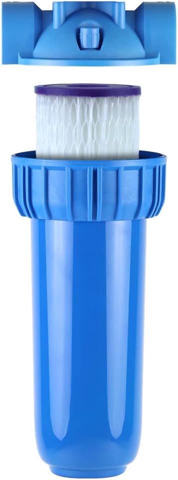 Aquasana UV Whole House Water Filter Replacement Lamp & EQ-PFC.35 Replacement Post Whole House Water Filter Systems, White & Replacement 20-inch Sediment Pre-Filters - 4 Count - EQ-304-20