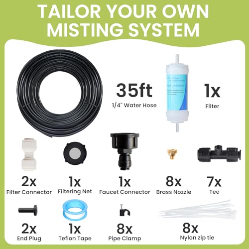 35FT Mister for Outside Patio Misting Cooling System