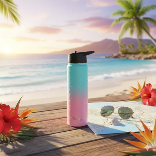 Travel Water Bottle with 3 Lids