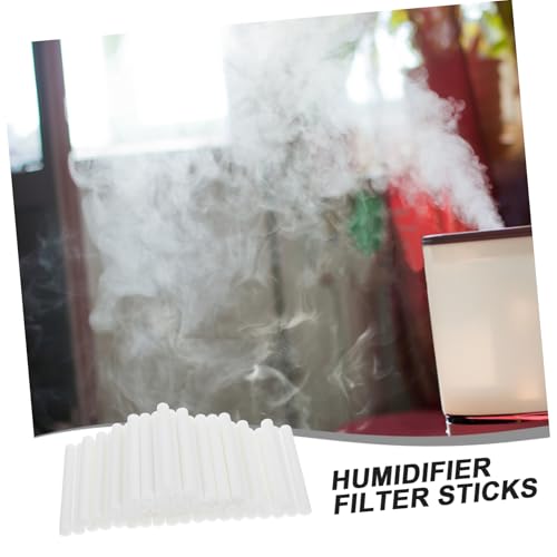 50pcs Cotton Sticks Filter for Humidifier Essential Oil Diffuser Accessory Car Diffuser Bedside Humidifier Filter Replacement Fragrant Volatile Sticks White
