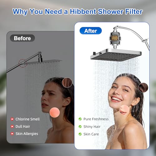 4 Pack 20 Stage Shower Filter Replacement Cartridge for Hard Water (4 Count)