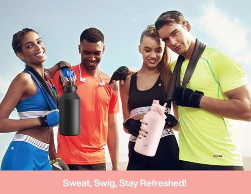 64 oz Insulated Water Bottle with 2