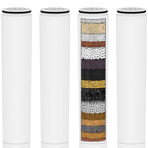 4 PACK Replacement Shower Head Filter Cartridge Compatible with Cobbe Handheld Showerhead