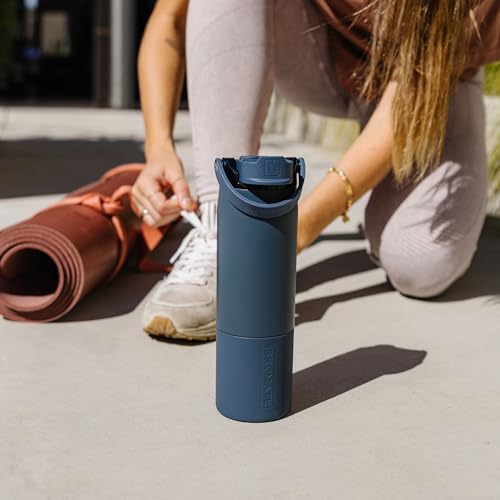 Rise 25oz Water Bottle With 100% Leakproof Covered Silicone Straw