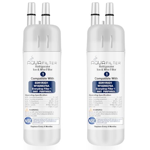 FILTER1 W10295370 A Refrigerator Water Filter Replacement Compatible for EDR1RXD 1 WATER FILTER W10295370 A Refrigerator Models