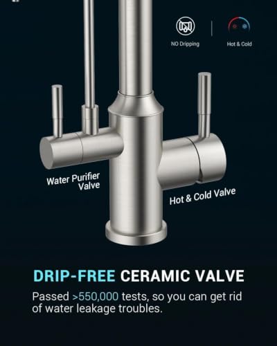 3 Way Kitchen Faucet with Water Filter cUPC Lead