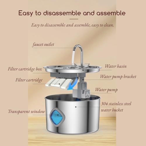Cat Water Fountain Stainless Steel