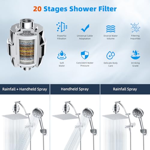 10" Dual Filtered Shower Head Combo
