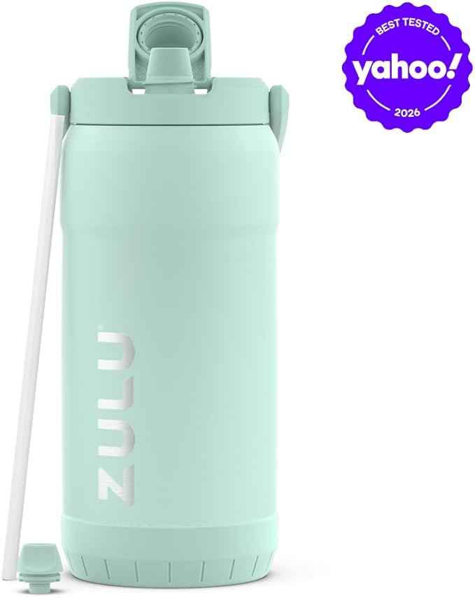 ZULU Goals Vacuum Insulated Large Capacity Stainless Steel Water Bottle | Reusable Jug Thermoses with Carry Handle | Leak-Proof Lid | Perfect for Travel, Workout, Gym, Hiking, Camping | 64oz, 101oz