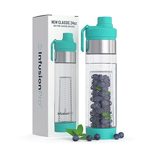 24 oz Fruit Infuser Water Bottle with Twist Cap Lid