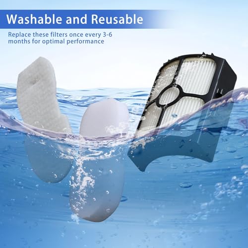 10PCS Filter Replacements Compatible for Shark HZ3002 HZ3000 Stratos Odor Neutralizer Cartridge Kit Includes 2 HEPA + 4 Foam + 4 Odor Neutralizer