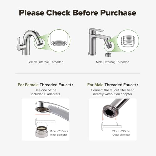 Bathroom Sink Faucet Water Filter