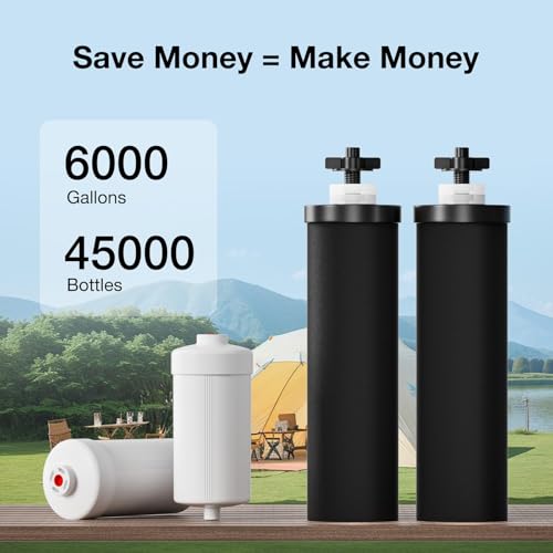 Gravity Water Filters Replacement for Berlky BB9 (4 Count)
