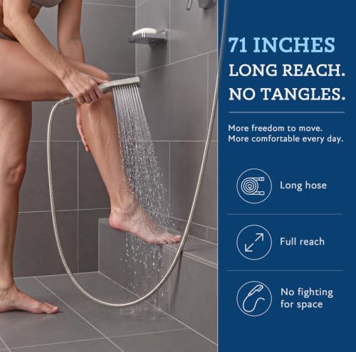 All Metal 8" Rain Shower Head with Handheld for Bathroom Upgrade