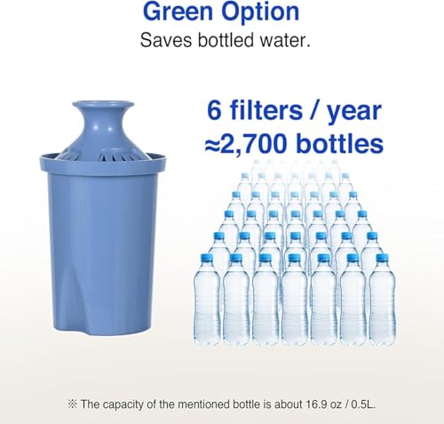 10 Cup Water Filter Pitcher & 2 Longlast Filters