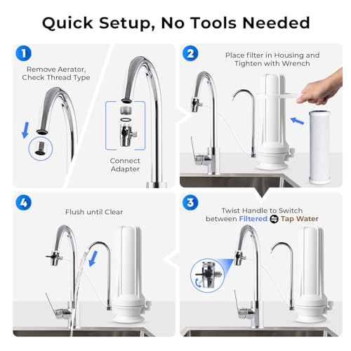 CKC1 NC Chloramine Removal Water Filter for Sink Faucet