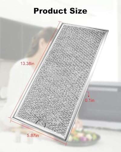 2 Pcs Microwave Grease Filter Fit for GE JVM6175SF1SS JVM6175SK Series