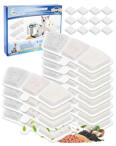 Pet Water Fountain Filters Fit for oneisall PW03 & PW04 3.5L (24 Count)