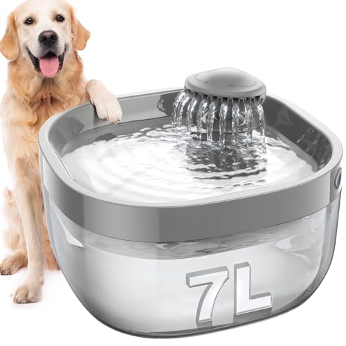 7L 1.8Gal Dog Water Fountain for Large Dog