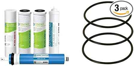 FILTER-MAX-ES50 50 GPD High Capacity Complete Replacement Filter Set & Water Systems SET 3 Pcs 3.5" O.D. Replacement O-Ring For Reverse Osmosis Water Filter Housings, Black