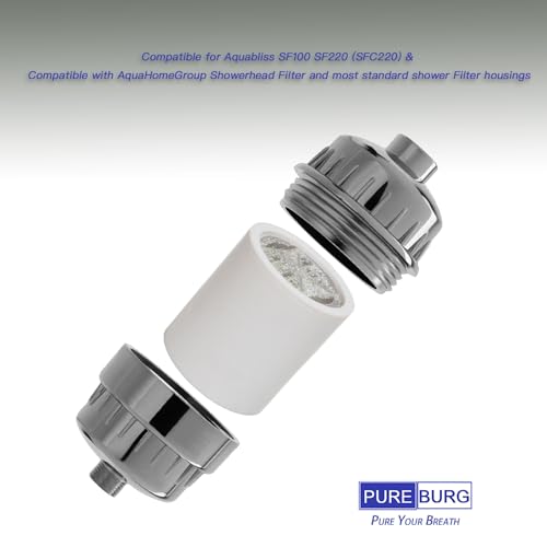 PUREBUGR 20 Stage Replacement Showerhead Filter Compatible for Aquabliss SF100 SF220