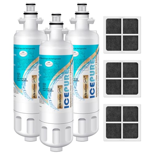 Alkaline ADQ36006101 Water Filter Replacement for LG LT700P (3 Count)