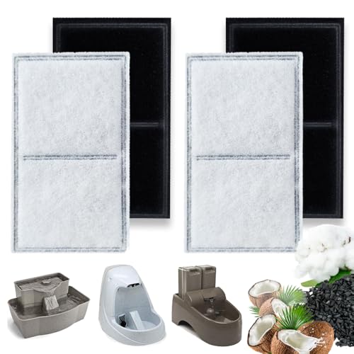 4 Pack Cat Water Fountain Replacement Carbon Filters (4 Count)