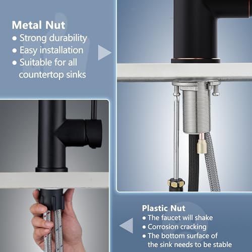 Led Oil Rubbed Bronze Kitchen Faucet with Pull Down Sprayer