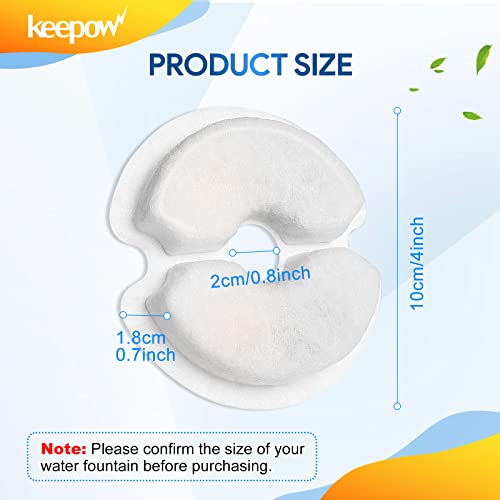 6 Pcs Pet Fountain Filter Replacement For Plastic 67oz